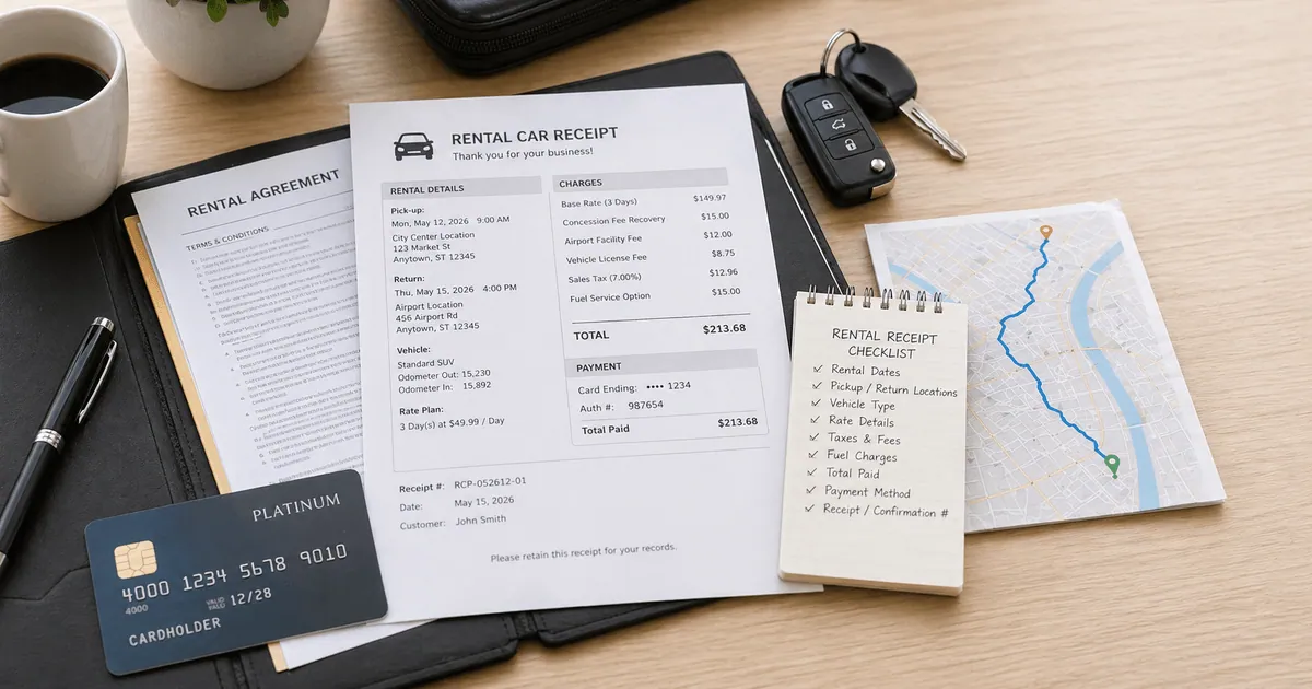 Avis Rental Car Receipt: What to Keep