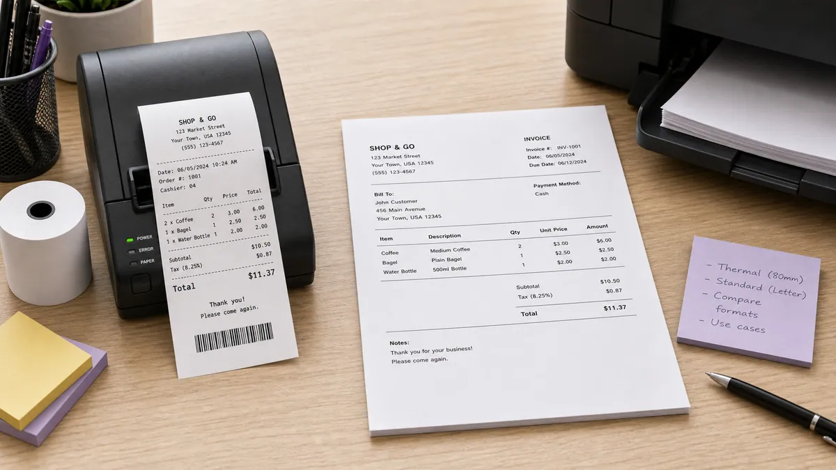 Thermal vs Standard Receipt: What's the Difference?